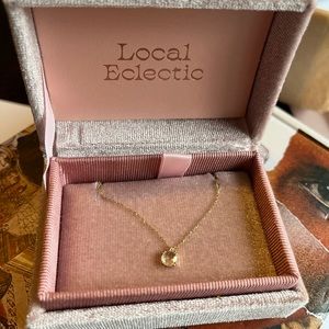Local Eclectic 16” gold and sapphire necklace